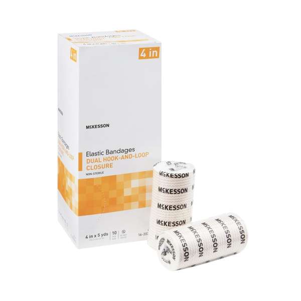 McKesson Double hook-and-loop closure Elastic Bandage, 4 Inch x 5 Yard Product Image