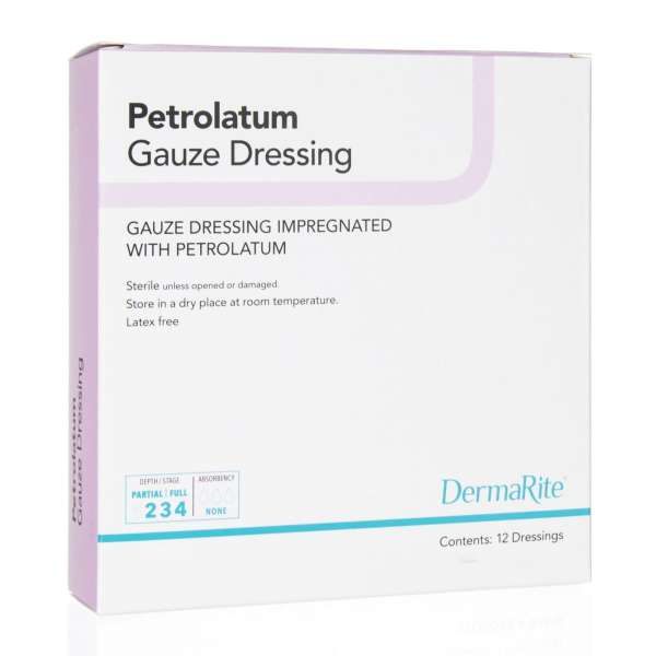 DermaRiteu00ae Petrolatum Impregnated Dressing, 1 x 8 Inch Product Image