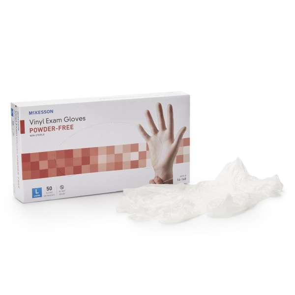 McKesson Confidermu00ae Vinyl Exam Glove, Large, Clear Product Image