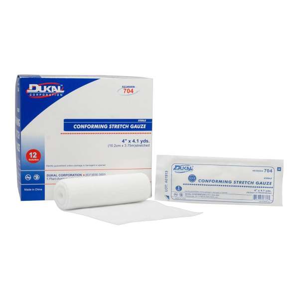 Dukalu2122 Sterile Conforming Bandage, 4 Inch x 4-1/10 Yard, 1-Ply Product Image