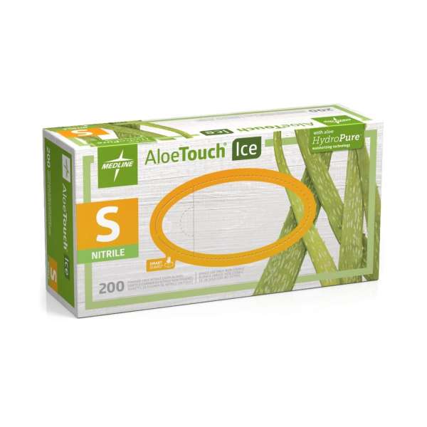 Aloetouchu00ae Iceu2122 Nitrile Exam Glove, Small, Green Product Image