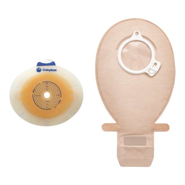 SenSurau00ae Click 2-Piece Closed End Opaque Ostomy Pouch, Green Match Product Image
