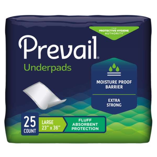 Prevailu00ae Total Careu2122 Fluff Underpads, Large Product Image