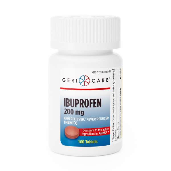 Geri-Careu00ae 200mg Ibuprofen Tablets, Pain Reliever, Fever Reducer Product Image