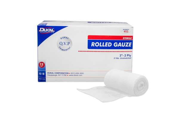 Dukalu2122 Sterile Fluff Bandage Roll, 3 Inch x 5 Yard, Two-Ply Product Image