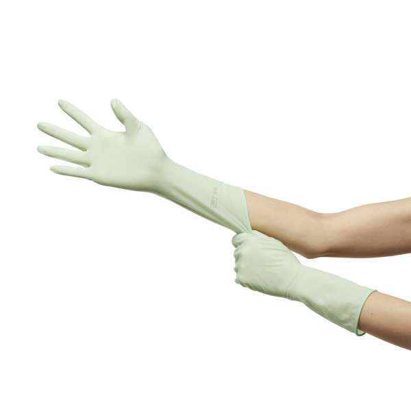 Gammexu00ae Non-Latex PI Green Polyisoprene Surgical Glove, Size 6.5, Light Green Product Image