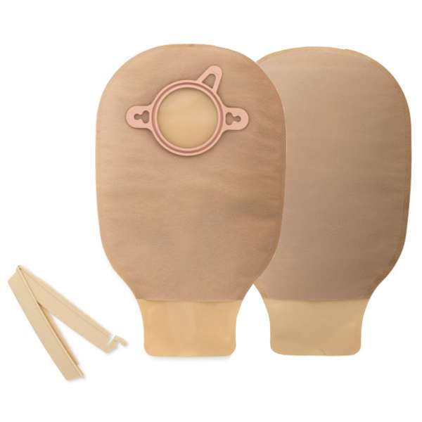 New Imageu2122 18204 Beige Colostomy Pouch, Pre-cut to Fit 70 mm Stomas, Blue Match Product Image