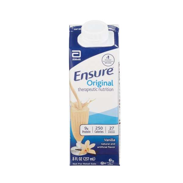 Ensureu00ae Original Therapeutic Nutrition Shake, Vanilla, 8-ounce carton Product Image