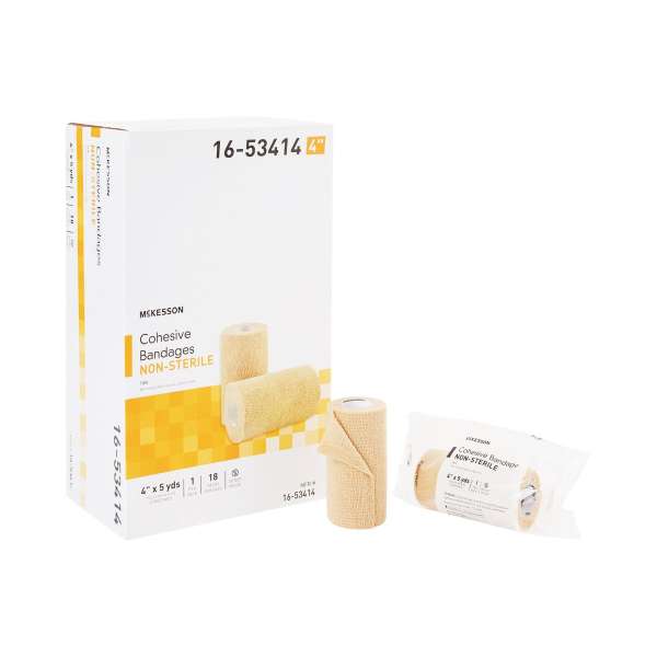 McKesson Self-adherent Closure Cohesive Bandage, 4 Inch x 5 Yard Product Image