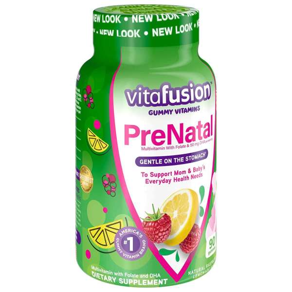 Vitafusion PreNatal Gummies Natural Raspberry Lemonade Flavor Product Image