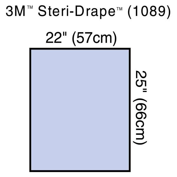 3Mu2122 Steri-Drapeu2122 Sterile Utility Sheet General Purpose Drape, 22 x 25 Inch Product Image