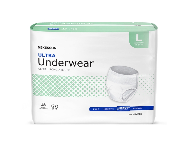 Absorbent Underwear McKesson Ultra Pull On with Tear Away Seams Adult Large Unisex Disposable Heavy Absorbency Product Image
