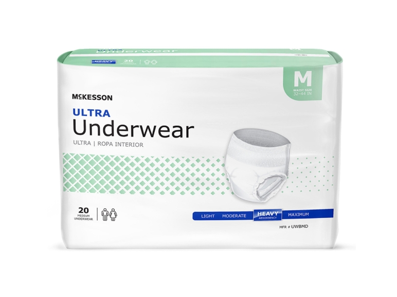 Absorbent Underwear McKesson Ultra Pull On with Tear Away Seams Adult Medium Unisex Disposable Heavy Absorbency Product Image