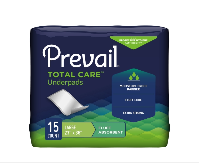 Disposable Underpad Prevail® 23 X 36 Inch Fluff Light Absorbency UNDERPAD, PREVAIL INCONTI FLUFF 23X36 (15/PK 8PK/CS) Product Image