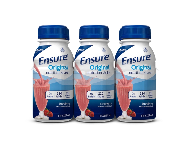 Oral Supplement Ensure® Original Shake Strawberry Flavor Product Image