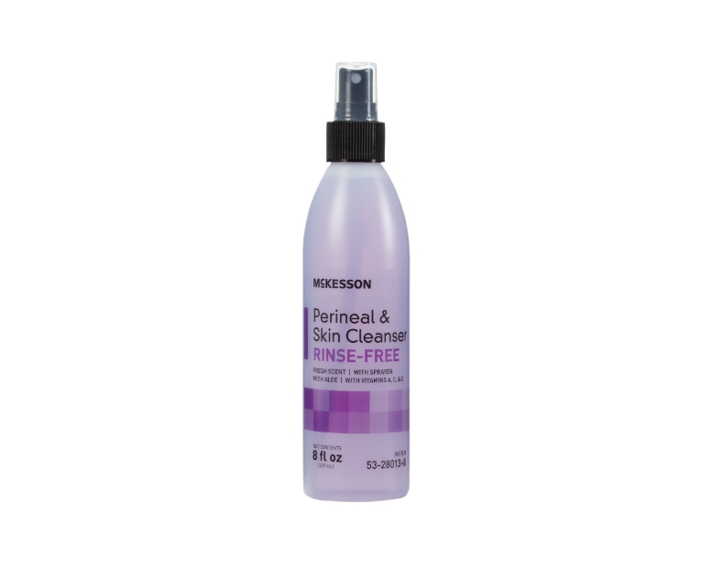 Rinse-Free Perineal Wash McKesson Liquid 8 oz. Pump Bottle Fresh Scent Product Image