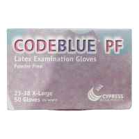 CodeBlueu00ae PF Latex Extended Cuff Length Exam Glove, Extra Large, Blue Product Image