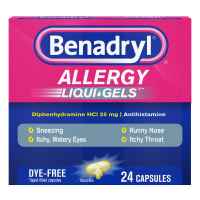 Benadrylu00ae Allergy Liqui-Gels Dye Free Product Image