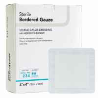 DermaRiteu00ae Adhesive Dressing, 4 x 4 Inch, White Product Image
