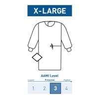 McKesson Nonreinforced Surgical Gown with Towel, Extra Large, Blue Product Image
