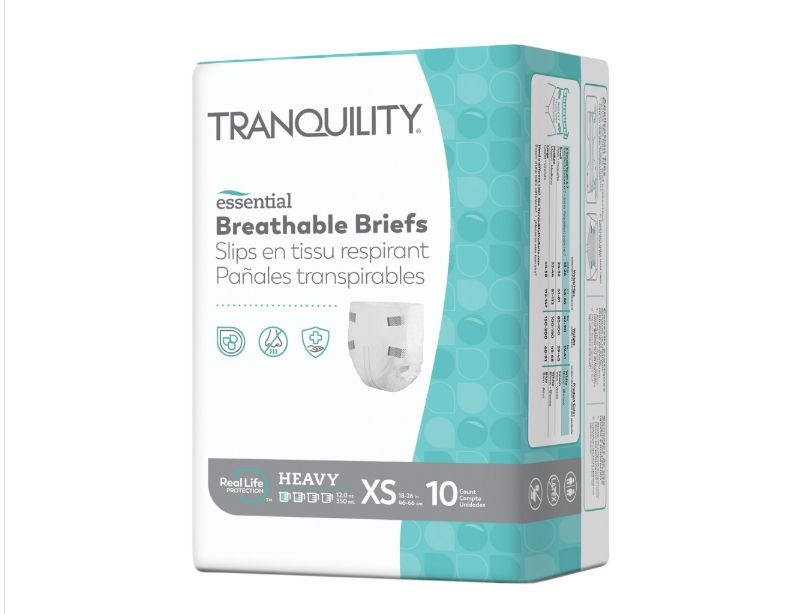 Unisex Youth Incontinence Brief Tranquility® Essential X-Small Disposable Heavy Absorbency Product Image